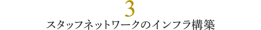 3. スタッフネットワークのインフラを構築